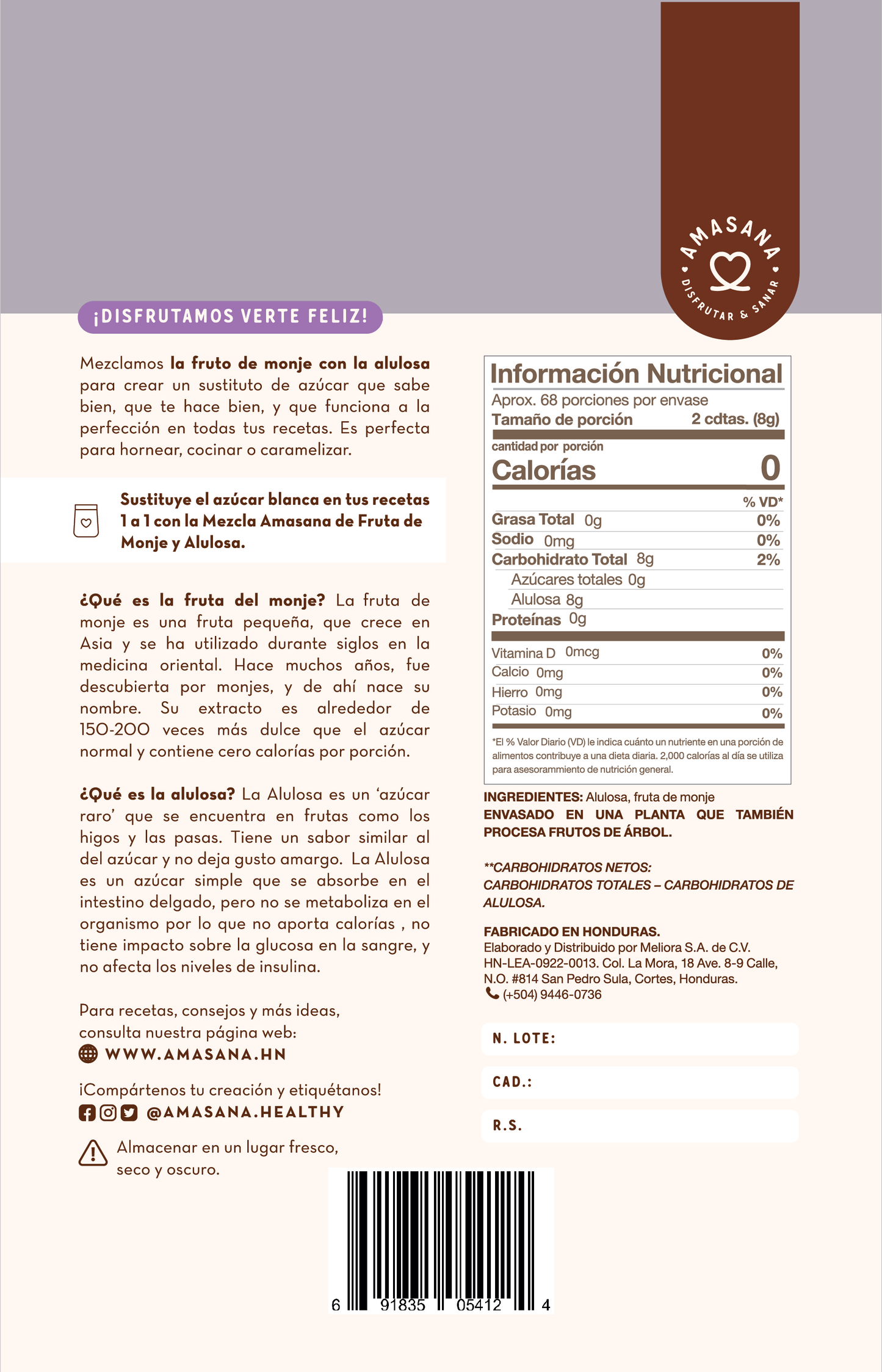 Endulzante de Fruta del Monje y Alulosa