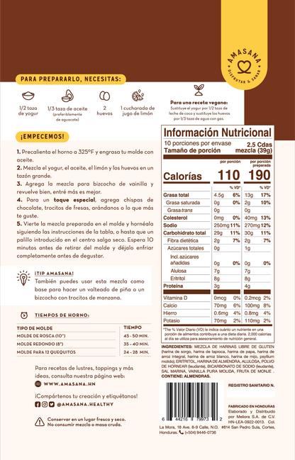Mezcla para Bizcocho de Vainilla